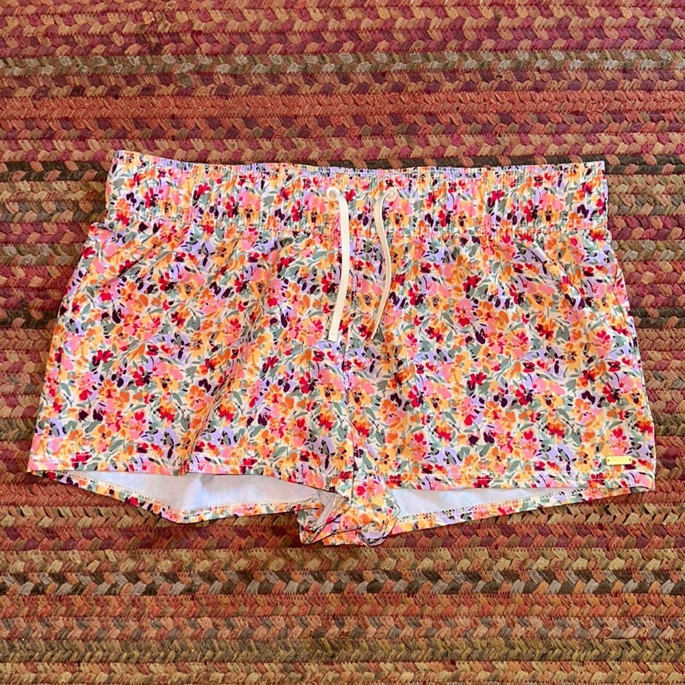 ROXY MICRO DITSY FLORAL PULL ON BOARD SHORTS swim surf